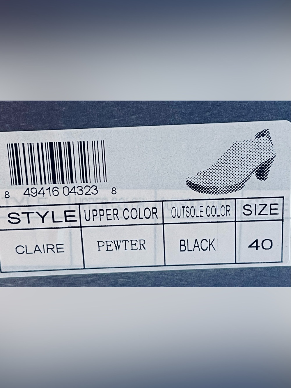 NIB BERNIE MEV CLAIRE STRETCH WOVEN SHOOTIE MEMORY FOAM BLOCK HEEL PEWTER SZ 9 - Picture 14 of 14